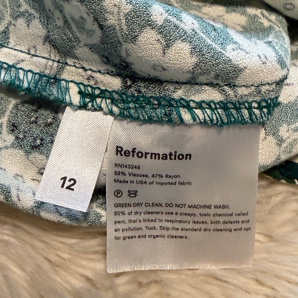 Reformation Margot Mini Skirt in Cilantro - Size 12 - Picture 5 of 5